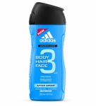 Adidas Адидас Гель для душа, шампунь и гель для умывания Body-Hair-Face After Sport 3 в 1
